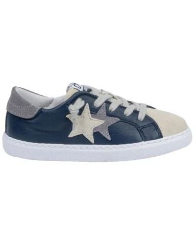 2Star Blaue und graue low-top-sneakers