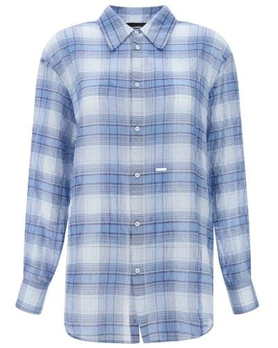 DSquared² Stylische hemden für männer und frauen - Blau