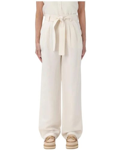 Woolrich Wide Trousers - Natural