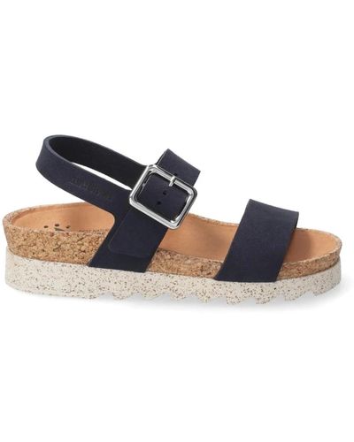 Mephisto Breite ergonomische sandalen mit schnallenverschluss - Blau