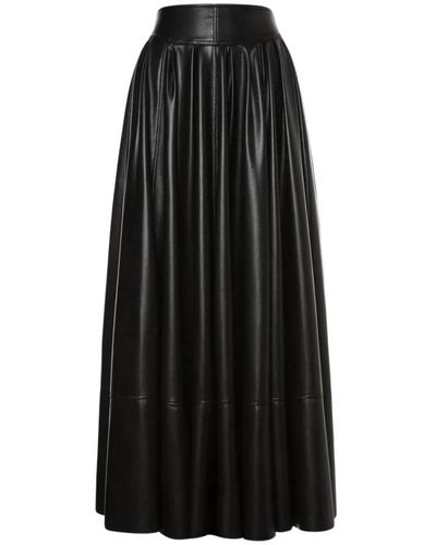 Philosophy Di Lorenzo Serafini Skirt In Coated Fabric - Black