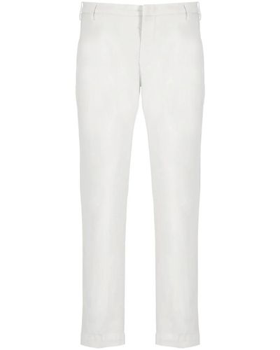 Entre Amis Pantaloni bianchi in cotone con tasche - Bianco