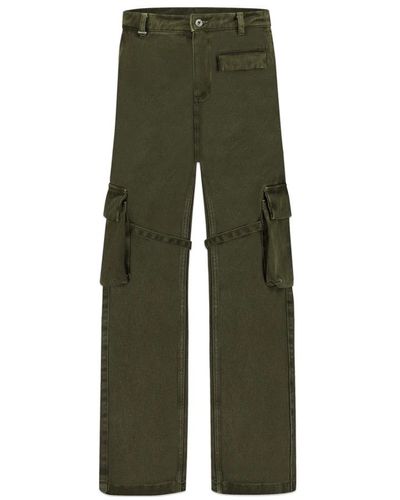 FLANEUR HOMME Trousers > wide trousers - Vert