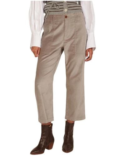 Jejia Cropped Trousers - Natural