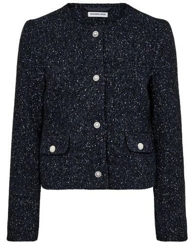 Designers Remix Amalia jacke - bouclé herringbone muster - Blau