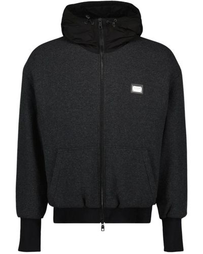 Dolce & Gabbana Sweatshirts & hoodies > zip-throughs - Noir