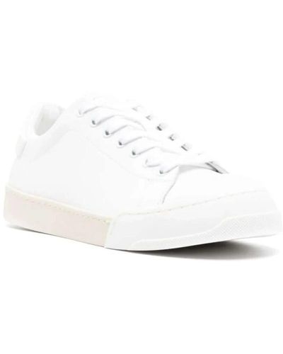 Marni E Leder Dada Bumper Sneakers - Weiß