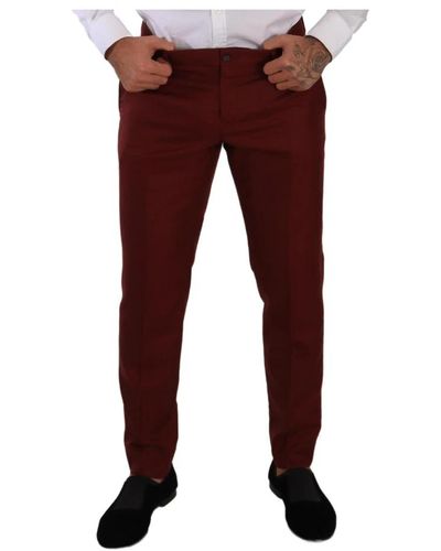 Dolce & Gabbana Pantalons - Rouge