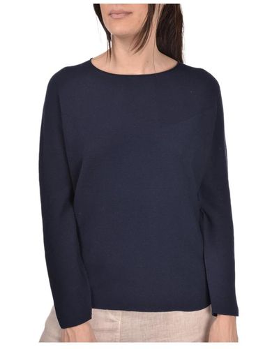 Gran Sasso Suéter de manga larga cuello redondo tejido - Azul