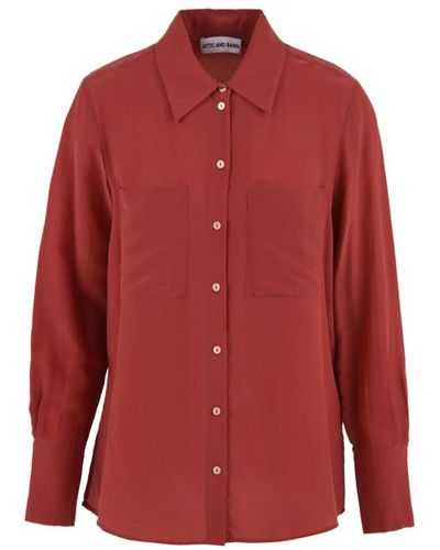 Attic And Barn Blusa roja con modelo atsh 004 - Rojo