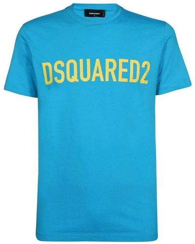 DSquared² Stylishe t-shirts für männer und frauen - Blau