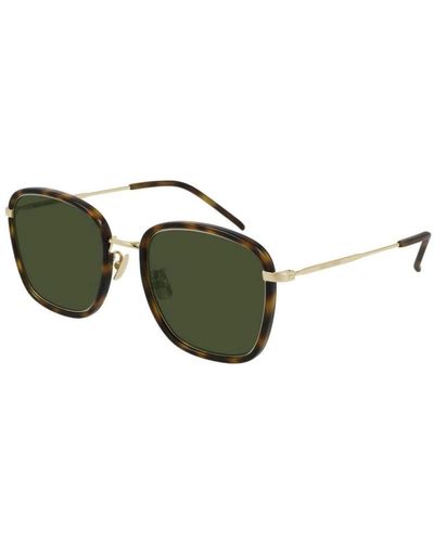 Saint Laurent Stilvolle sonnenbrille mit metallrahmen - Grün
