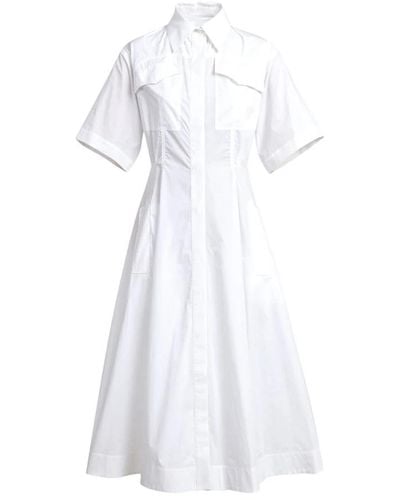 MSGM Shirt Dresses - White