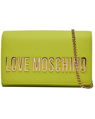 Moschino Gelbe schultertasche mit elegantem design - Grün
