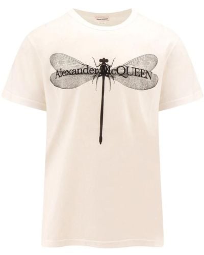 Alexander McQueen T-Shirts - Natural