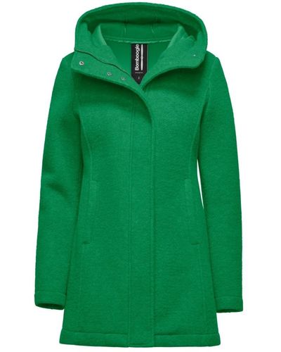 Bomboogie Single-Breasted Coats - Green