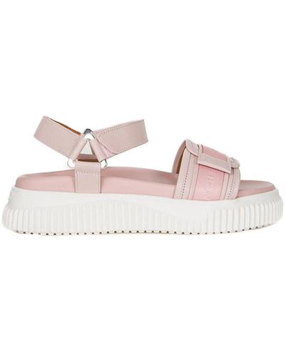 Voile Blanche Flat Sandals - Pink