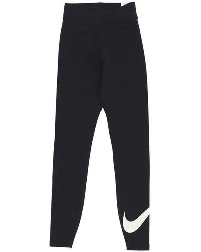 Nike High waisted swoosh legging schwarz/weiß