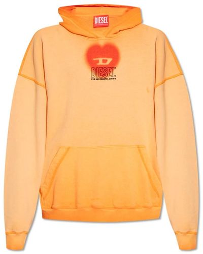 DIESEL Sweatshirts & hoodies > hoodies - Orange