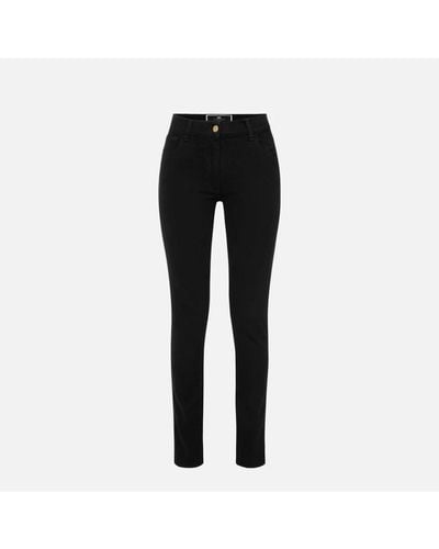 Elisabetta Franchi Skinny jeans in cotone stretch - Nero