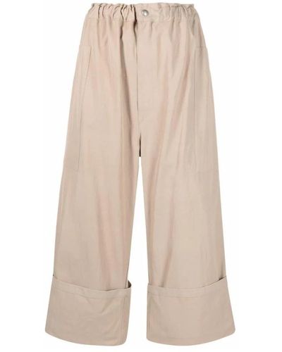 Moncler Cropped trousers - Natur