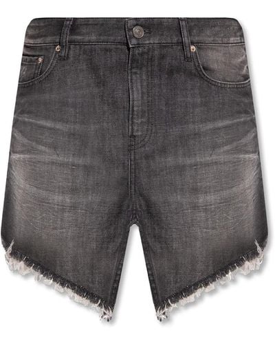 Balenciaga Shorts de mezclilla - Gris