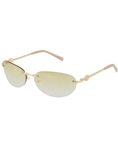 Le Specs Y2k slim rimless slinky sunglasses /gold - Mettallic
