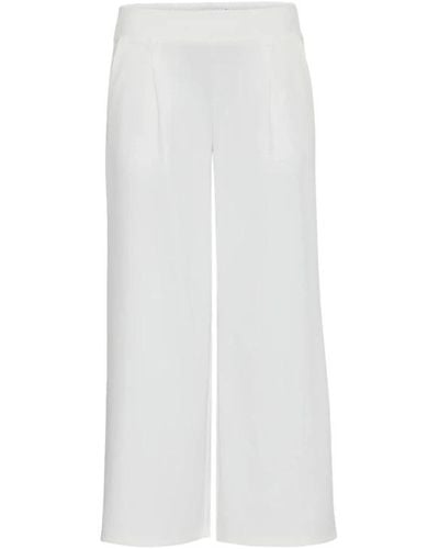 Ichi Wide Trousers - White