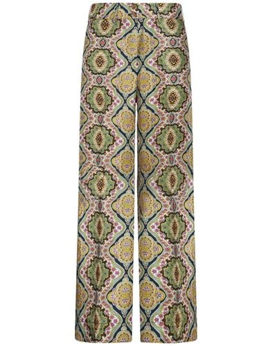 Etro Wide trousers - Metálico