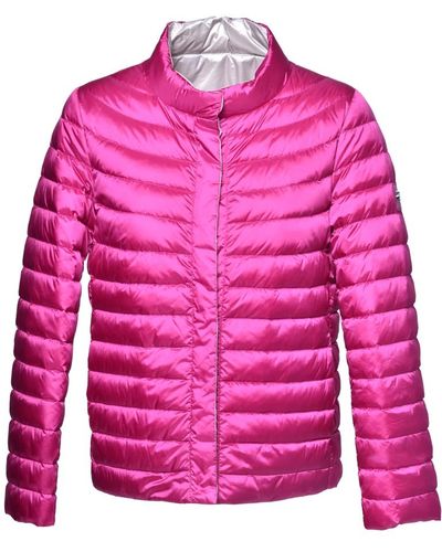 Baldinini Reversible down jacket in fuchsia nylon - Pink