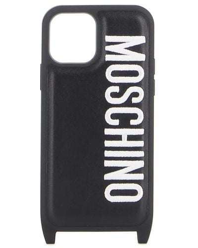 Moschino Stilvolle iphone 12/12 pro handyhülle - Schwarz