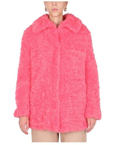 Stella McCartney Faux Fur & Shearling Jackets - Pink