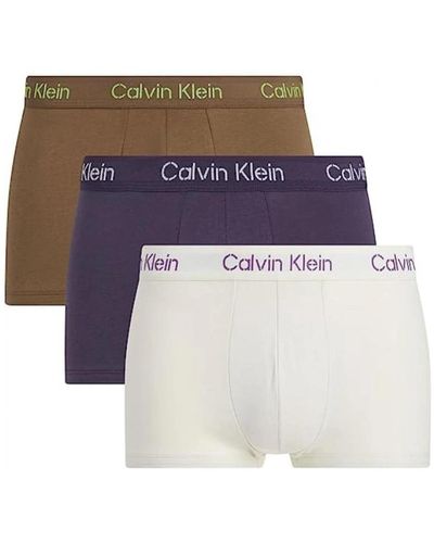 Calvin Klein Mehrfarbige boxershorts - tripack shortys - Blau