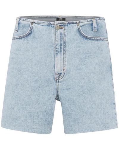 My Essential Wardrobe Shorts de mezclilla lavado retro azul claro