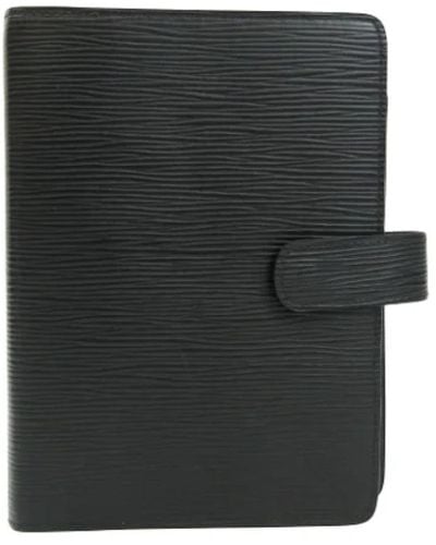 Louis Vuitton Agenda louis vuitton in pelle nera usata mm - Nero