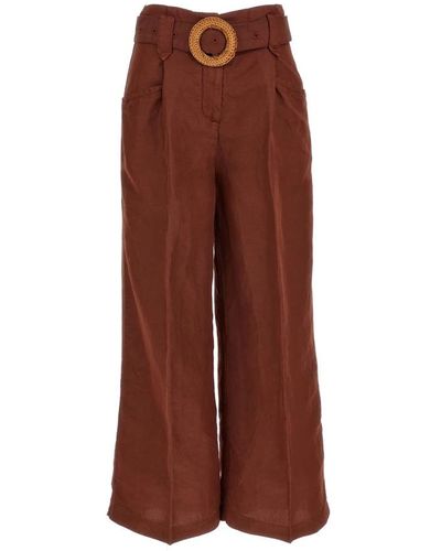Re-hash Trousers > wide trousers - Marron
