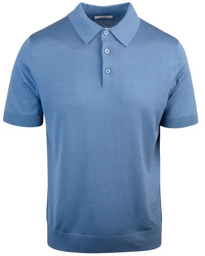 Paolo Pecora Italienischer stil t-shirts und polos - Blau