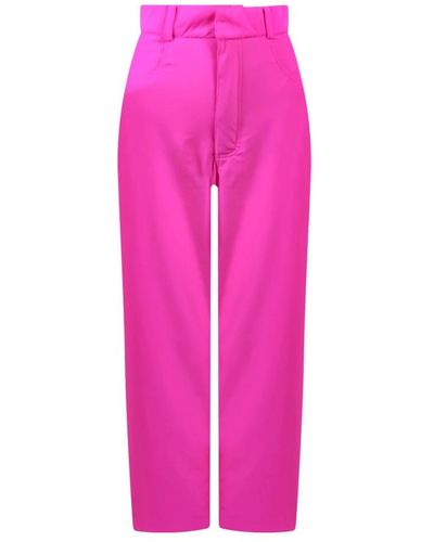 AZ FACTORY Straight Trousers - Pink