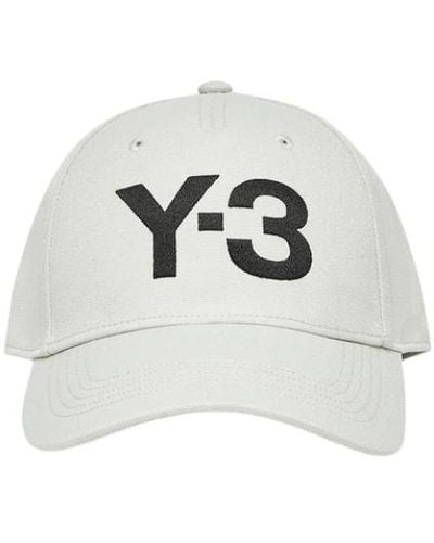 Y-3 Cappellino da baseball in tessuto a tinta unita con logo ricamato - Bianco