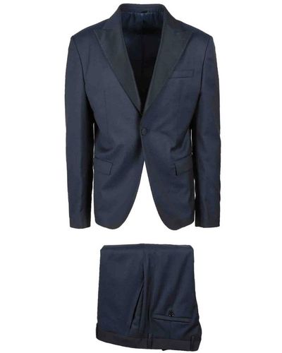 Alessandro Dell'acqua Single Breasted Suits - Blue