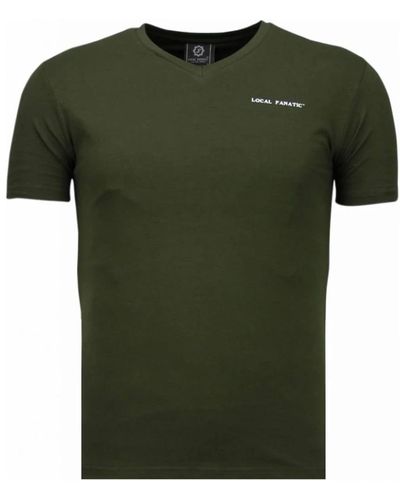 Local Fanatic Basic exklusiver v-ausschnitt - t-shirt - 5799g - Grün