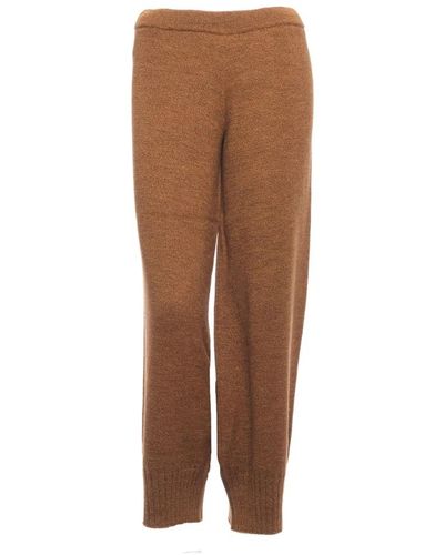 Akep Trousers > wide trousers - Marron