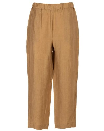 Alpha Studio Cropped Trousers - Natural