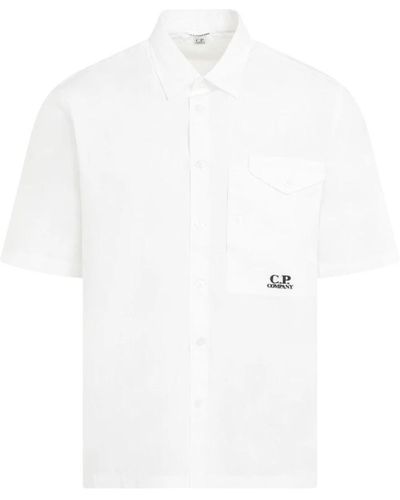 C.P. Company Short Sleeve Shirts - White