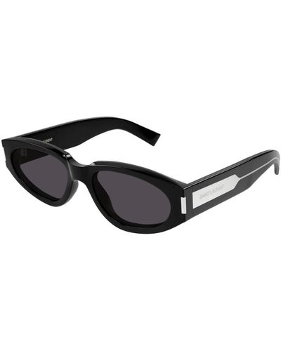 Saint Laurent Cateye sonnenbrille mit grauen gläsern - Schwarz