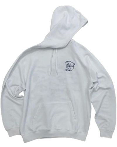 Maison Labiche Bestickter logo hoodie - weiß/blau - Grau