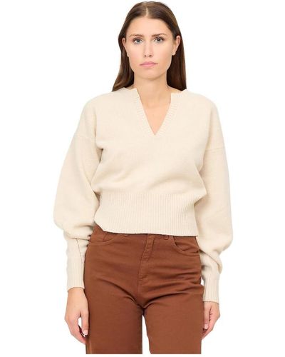 FEDERICA TOSI V-Neck Knitwear - Natural