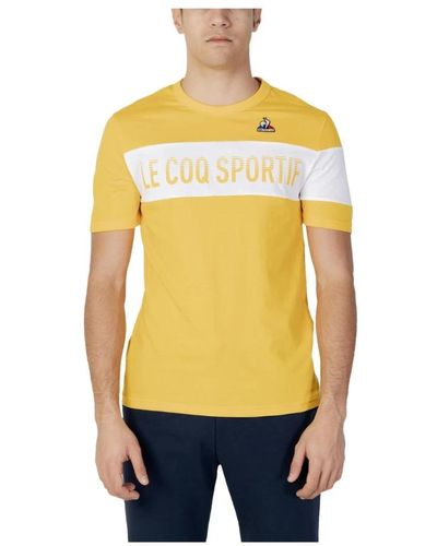 Le Coq Sportif T-Shirts - Yellow