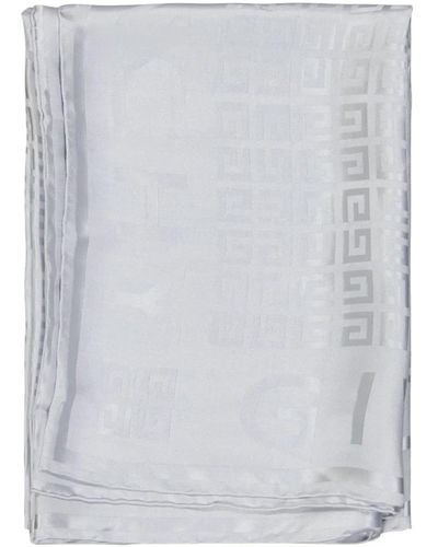 Givenchy Seidenschal mit fransen und 4g-logo - Grau