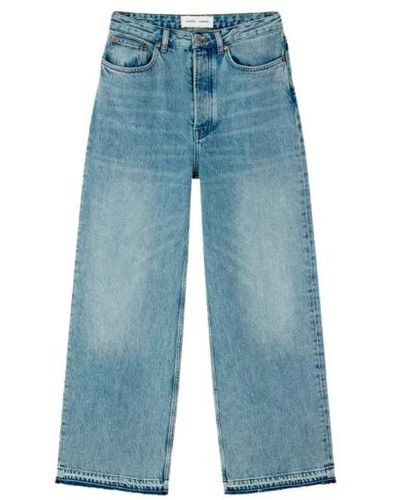 Samsøe & Samsøe Jeans de pierna ancha y talle bajo - Azul